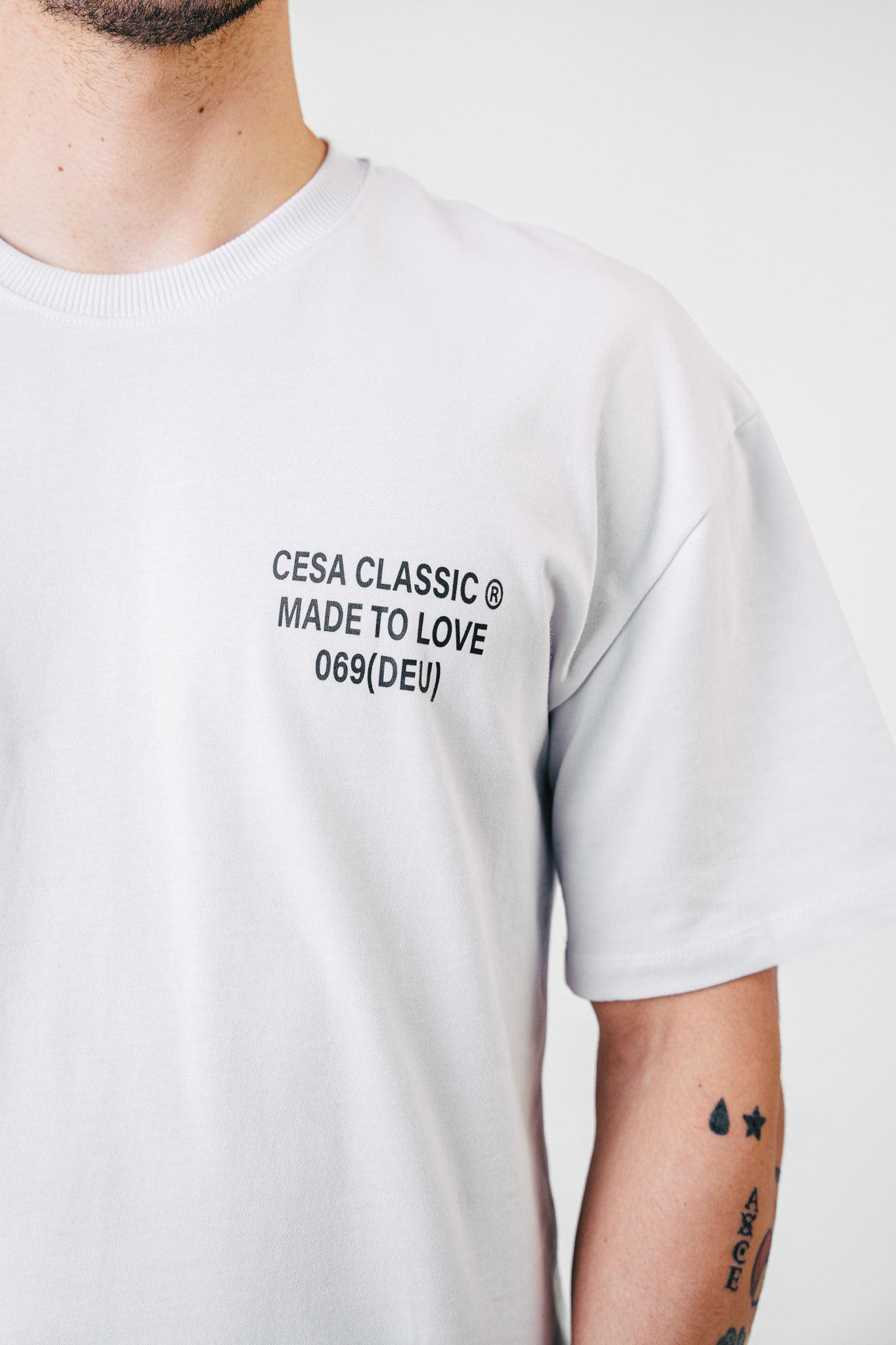 CLASSIC HEAVY SHIRT "MADE TO LOVE-WHITE"