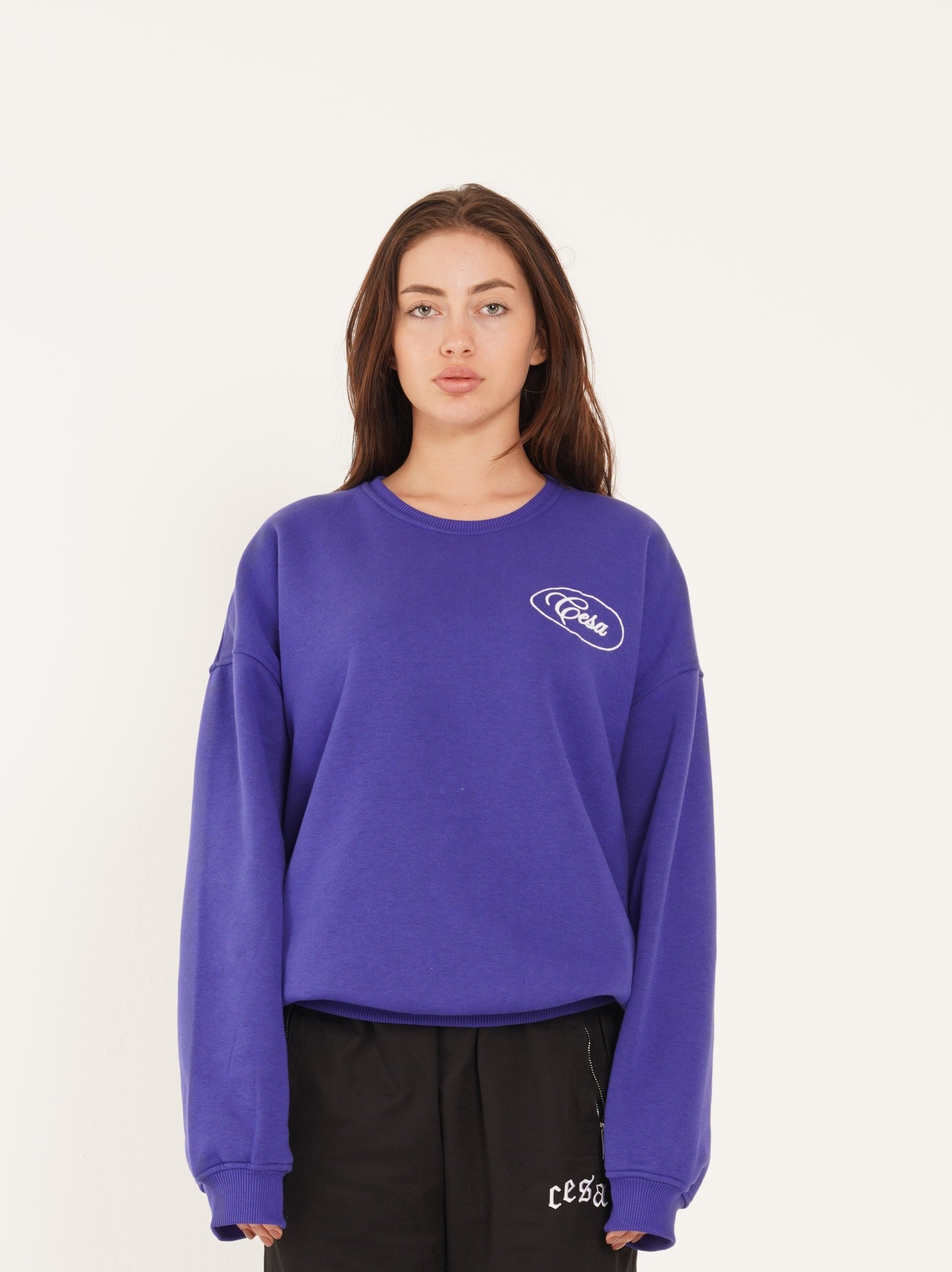 ONP PEARL BLUE CREW NECK SWEATER