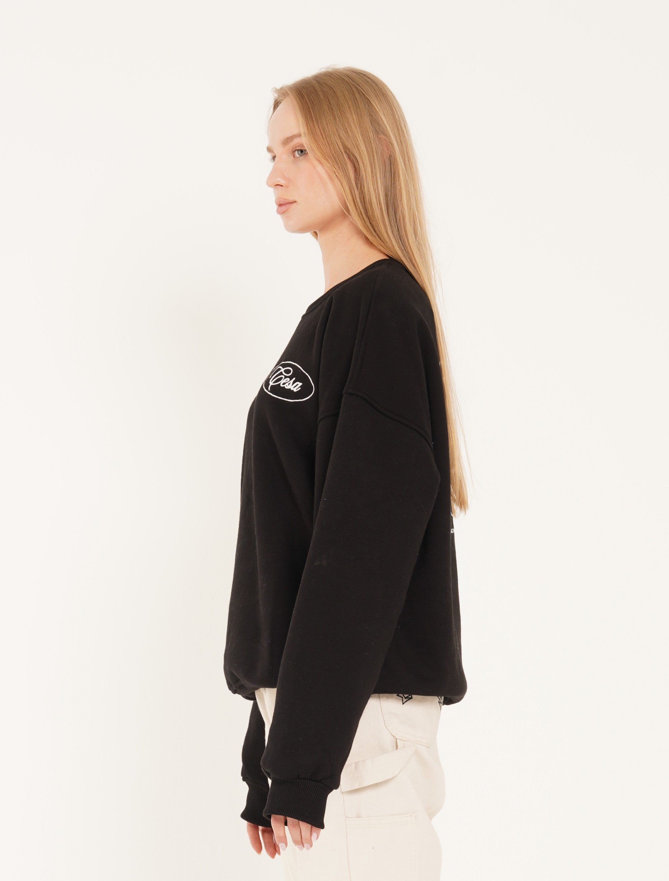 O.N.P CREW NECK SWEATER - BLACK